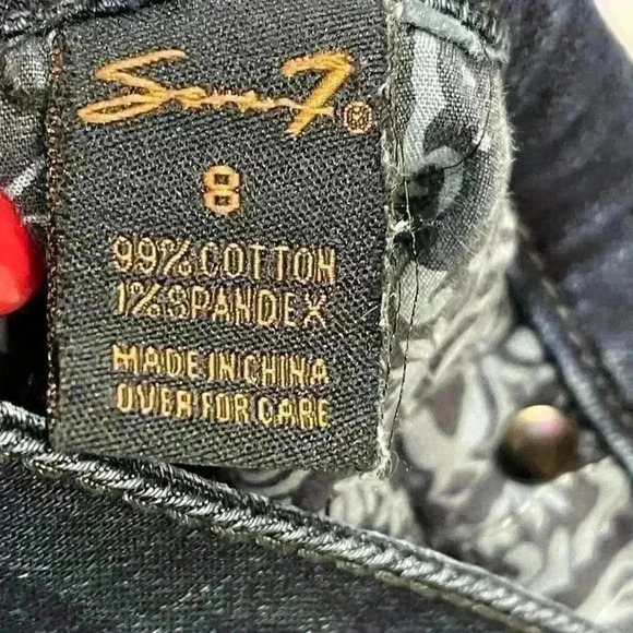 Seven 7 women’s Jeans boot cut size 8 99% Cotton 1% spandex in a dark blue Jean - Picture 5 of 8